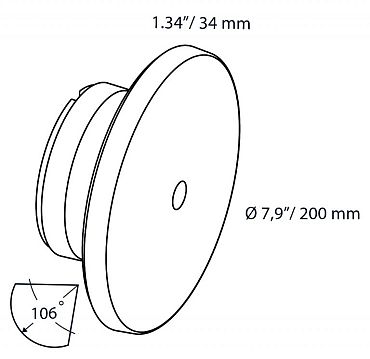 DISC WALL 100-230V Black