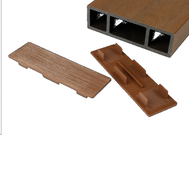 Brise soleil eindkap 42*145mm Teak (6pcs)
