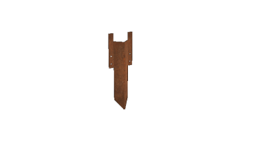 Cortenstaal grondpin groot 22 - 25 cm