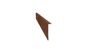 Cortenstaal kantopsluiting gezet 12 cm (lengte 150 cm)