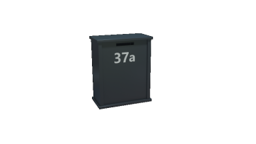 Gepoedercoat staal brievenbus Type L-RAL7016 (antraciet grijs)
