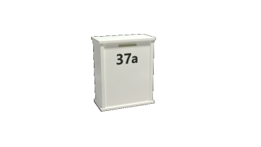 Gepoedercoat staal brievenbus Type L-RAL9010 (wit)