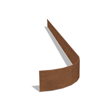 Cortenstaal kantopsluiting FLEX geplet 13 cm (lengte 240 cm)