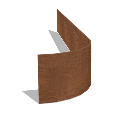 Cortenstaal kantopsluiting FLEX geplet 23 cm (lengte 150 cm)