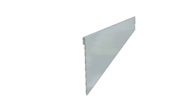 Verzinkt staal kantopsluiting geplet 13 cm (lengte 240 cm)
