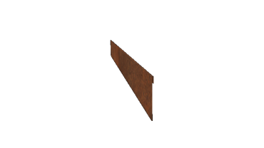 Cortenstaal kantopsluiting geplet 13 cm (lengte 240 cm)