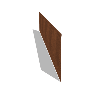Cortenstaal kantopsluiting geplet 35 cm (lengte 240 cm)