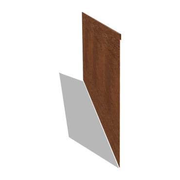 Cortenstaal kantopsluiting geplet 45 cm (lengte 150 cm)