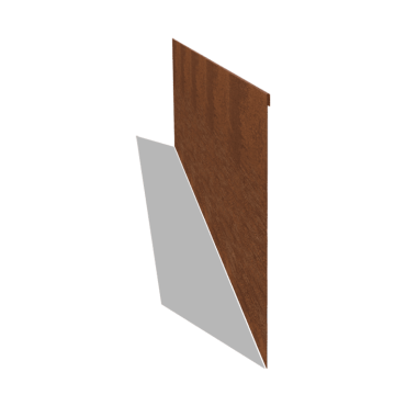 Cortenstaal kantopsluiting geplet 45 cm (lengte 240 cm)
