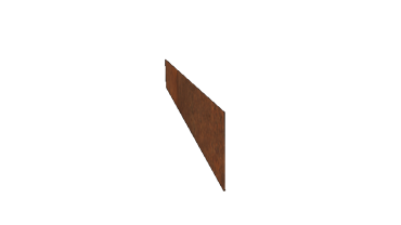 Cortenstaal kantopsluiting recht 15 cm (lengte 240 cm)