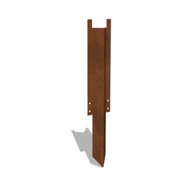 Cortenstaal grondpin hoog 34 - 37,5 cm