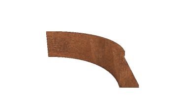 Cortenstaal keerwand binnenbocht 100 x 100 x 40 cm