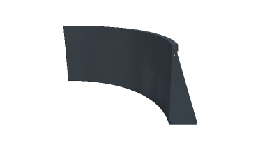 Gepoedercoat staal keerwand binnenbocht 100 x 100 x 60 cm