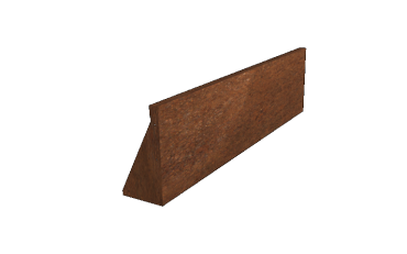 Cortenstaal keerwand recht 150 x 40 cm