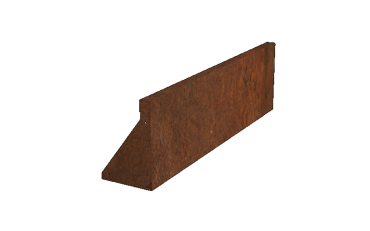Cortenstaal keerwand recht 100 x 30 cm