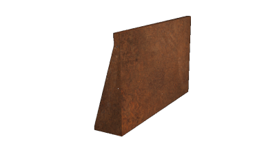 Cortenstaal keerwand recht 100 x 60 cm