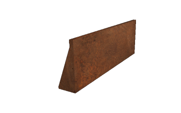 Cortenstaal keerwand recht 150 x 50 cm