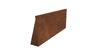 Cortenstaal keerwand recht 150 x 60 cm