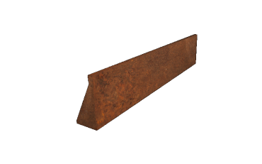 Cortenstaal keerwand recht 200 x 40 cm
