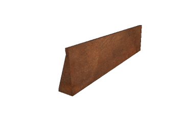 Cortenstaal keerwand recht 200 x 50 cm