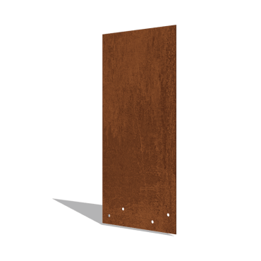 Cortenstaal koppelplaat recht hoog XL 45 cm
