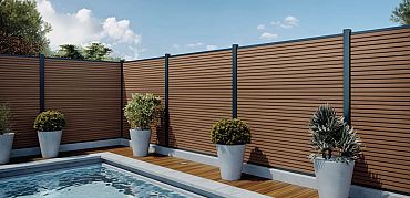 WPC fence board Modern Teak 21x160mm (wb 150mm) L-178cm FSC®100% FSC®-C003450