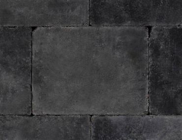 Trommelsteen 40x30x6 grijs/zwart