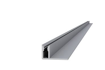 Alu-rail tbv hoek- & onderprofiel 4,0x2,2x300cm Aluminium
