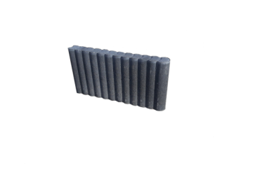 Mini Rondobandpalissade 6x25x50 cm Zwart