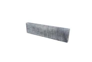 Quadrobandpalissade 8x25x100 cm Zwart