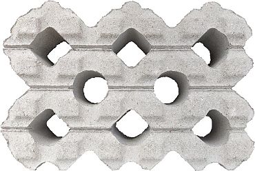Grasbeton 40x60x12 cm grijs profiel (VE)