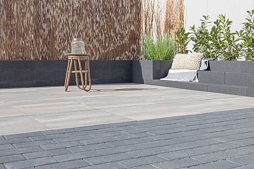 Design brick 6 cm black mini facet komo