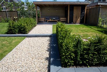 Traptrede 60x30x15 cm indus black kleurecht met facet