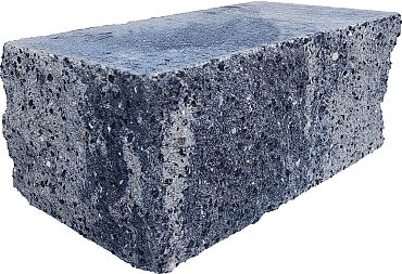 Splitrock grijs/zwart hoekstuk 29x13x11 cm met geknipte kopse kant