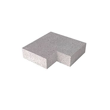 Oudhollands Schellevis hoekstuk traptreden 90° binnen 40x20 cm grijs