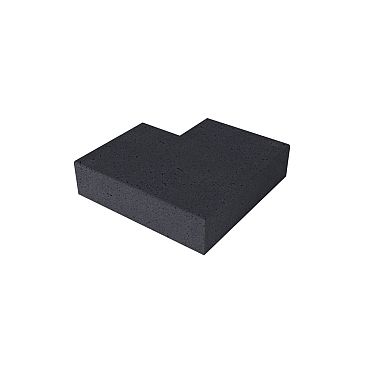 Oudhollands Schellevis hoekstuk traptreden 90° buiten 37x15 cm carbon