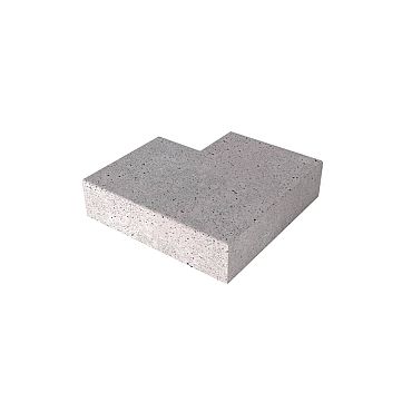 Oudhollands Schellevis hoekstuk traptreden 90° buiten 37x15 cm grijs