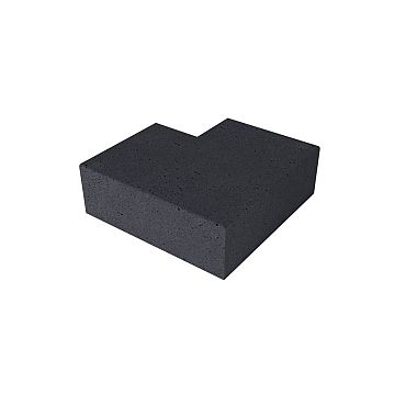 Oudhollands Schellevis hoekstuk traptreden 90° buiten 40x20 cm carbon