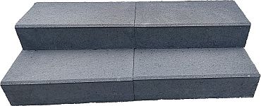 Traptrede 100x35x15 cm indus black kleurecht met facet