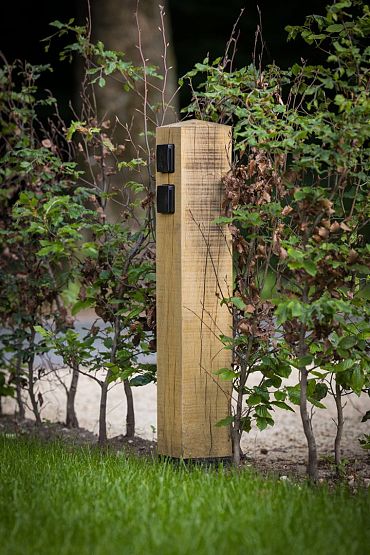 SPINA 150 - 140x140x400mm + 500mm ingraven - Accoya - 2 x Contactpunt - Kabel