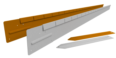 Flexline 100 mm, Weervast incl. 3 platte grondpennen en verbindingsplaat