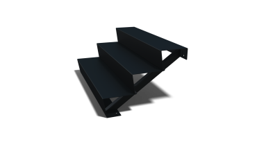 Zwarte trap 3-trede (breedte 120cm)
