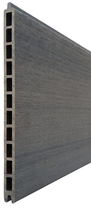 WPC Premium fence board Dark Grey 21x310mm (wb 300mm) L-178cm