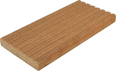 Bangkirai 25x145mm terrasplank glad/grof P100 KD18% +/-2% Premium FCQ