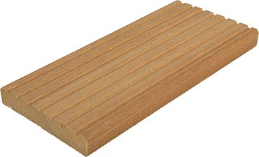 Bangkirai 25x145mm terrasplank glad/grof P100 KD18% +/-2% Premium FCQ