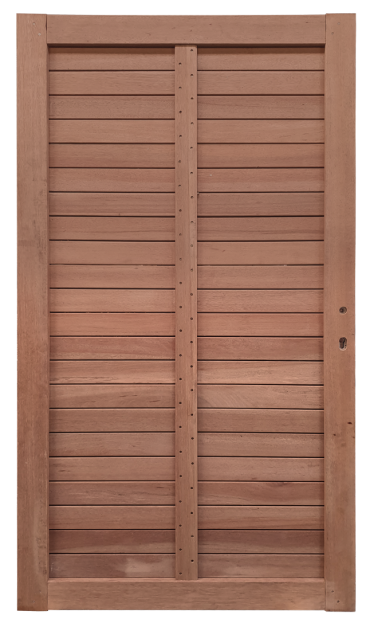 Keruing poort 25 met slot 100x180cm incl. aanslaglat Premium FCQ FSC®100% FSC®-C003450