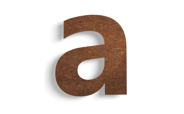 Cortenstaal (plak)huisnummer a - 10cm
