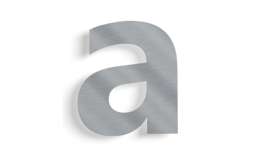 RVS huisnummer a - 30cm