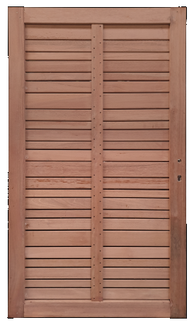 Keruing poort 27 Rhombus variabel 100x180 met slot incl. aanslaglat Premium FCQ FSC®100% FSC®-C003450
