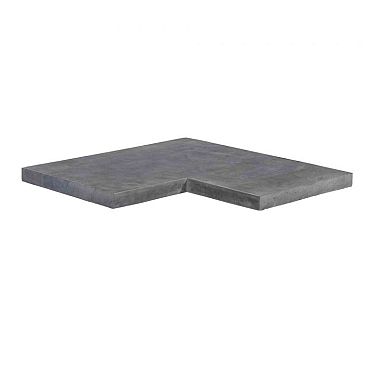 Vijverrand Vietnamese hardsteen recht 2 lange zijdes grof geschuurd 100x20x3 cm Grof geschuurd